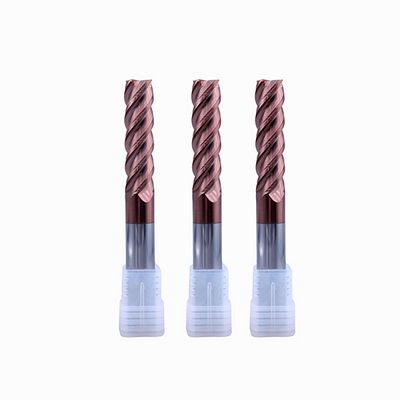 EMB04 4 Flute Solid Carbide Flat End Mill, Long Length